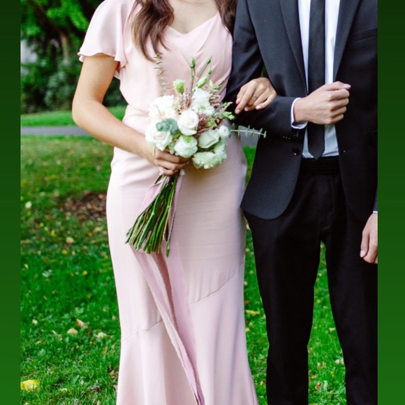 slinky bow back maxi bridesmaid dress - Picture 2 of 8